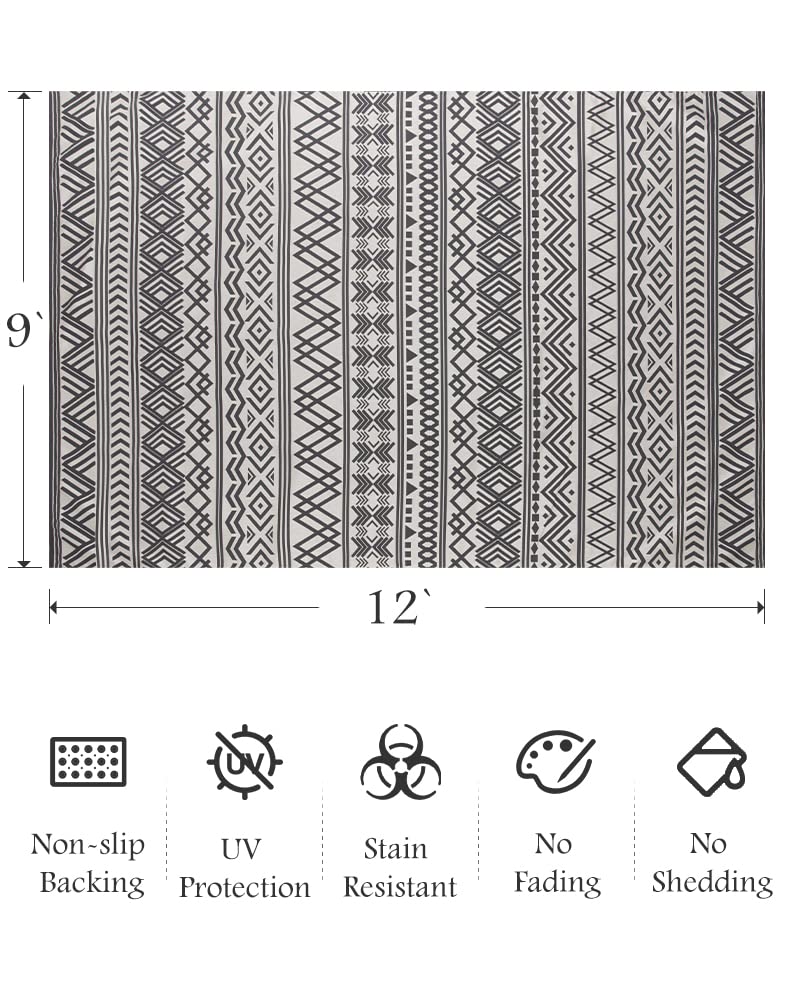 MontVoo UV-protected outdoor rug resists fading for long-lasting color on sunlit patios.
