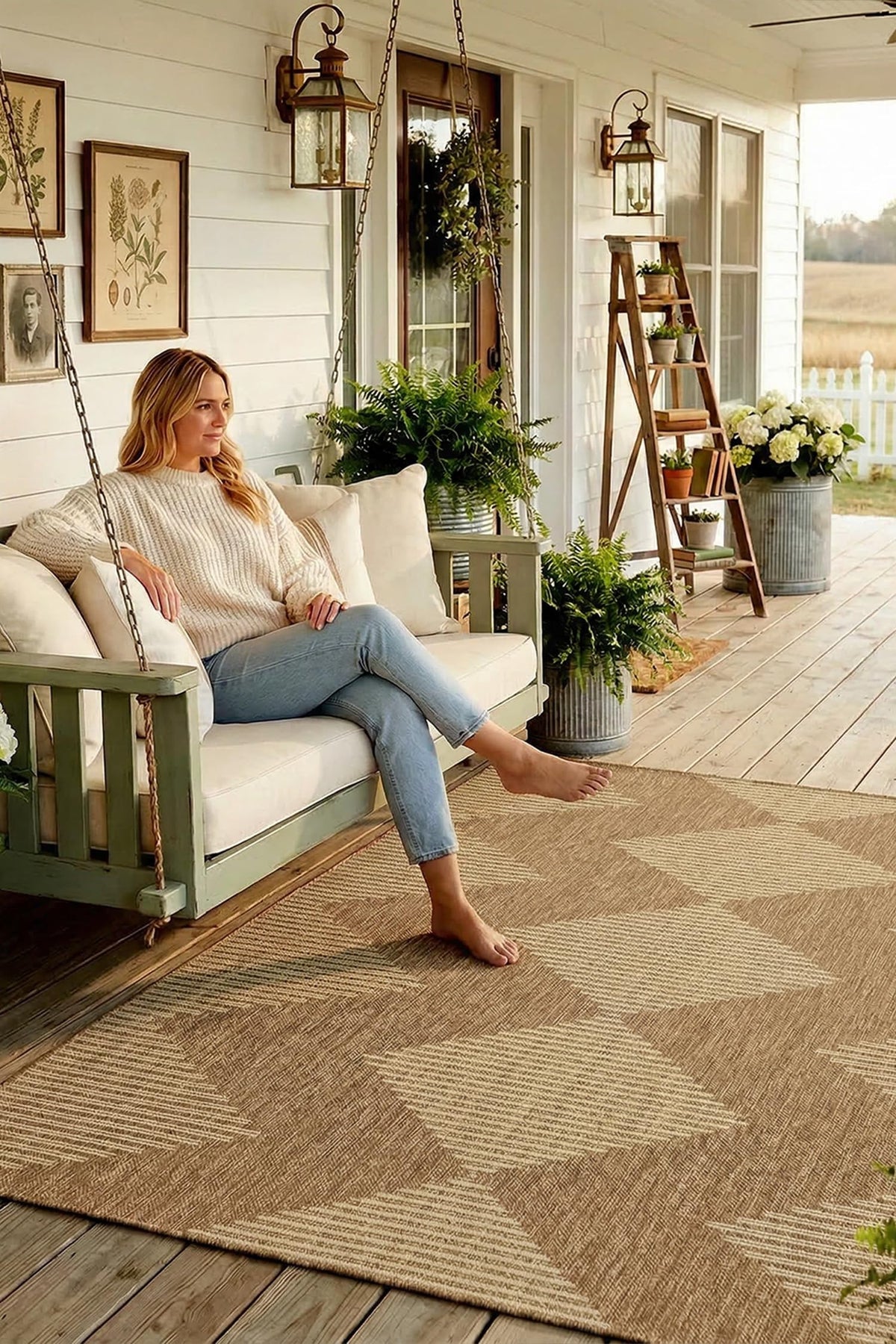 MontVoo versatile outdoor rug suits patios, balconies or decks.