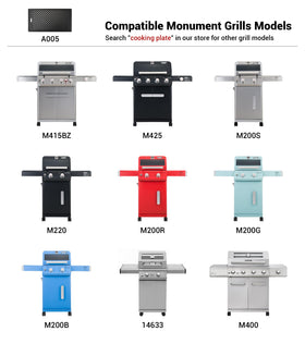 Monument Grills A005 cast iron with even heat distribution for consistent results.