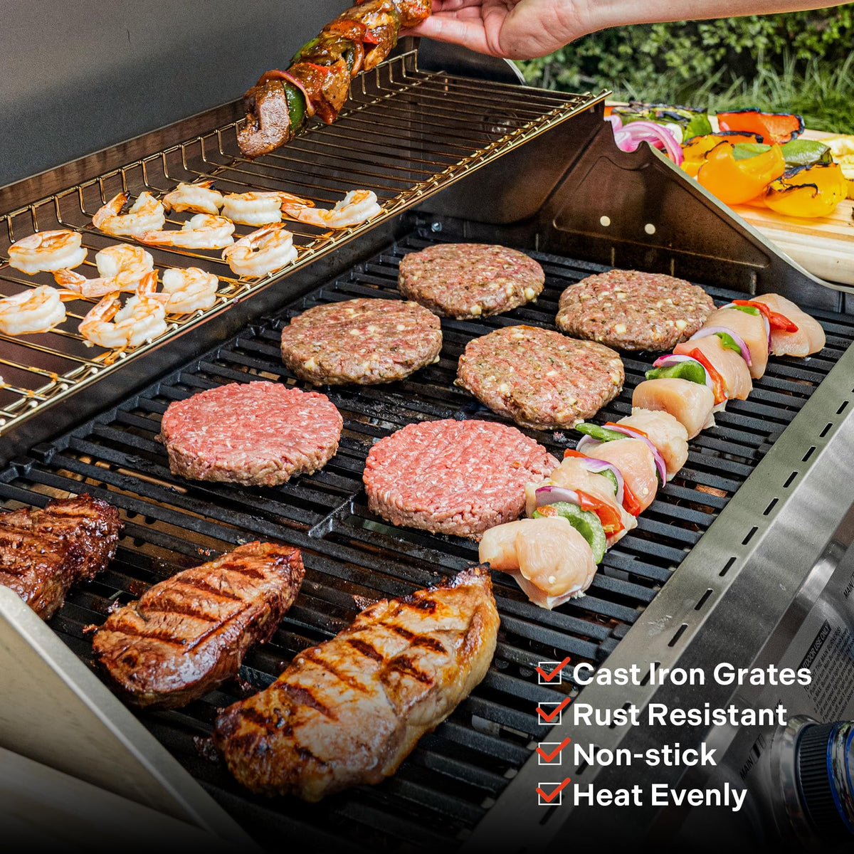 Monument Grills infrared side sear burner in action for fast searing