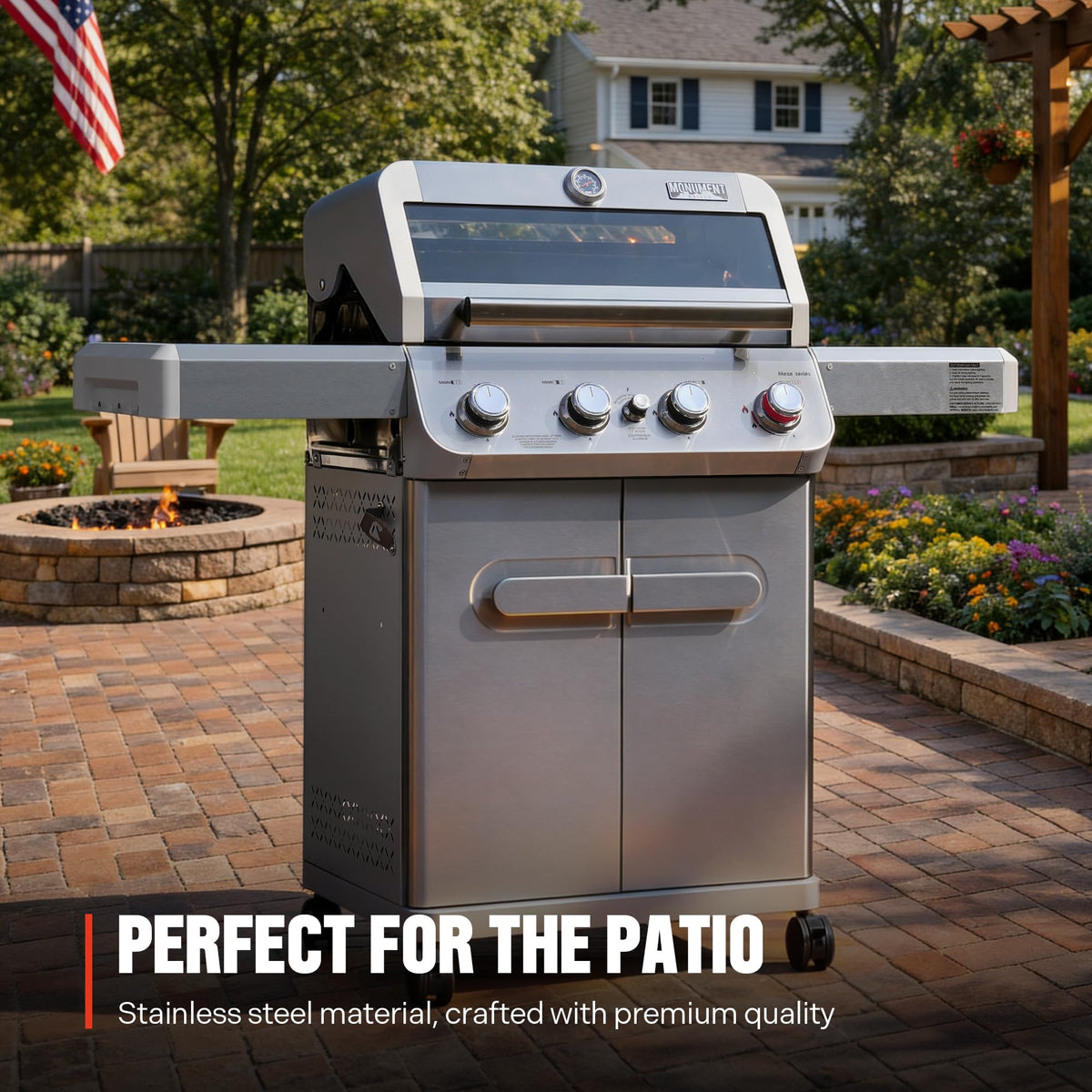 Monument Grills M410MBZ broil zone burner provides rapid heat for crisp results