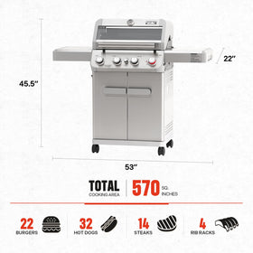 Monument Grills M410MBZ durable 304 stainless steel burners for lasting performance