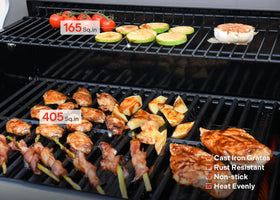 Monument Grills M410MBZ enamel-coated grates for even heat and easy cleanup