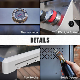 Monument Grills M410MBZ integrated gas tank holder adds stability