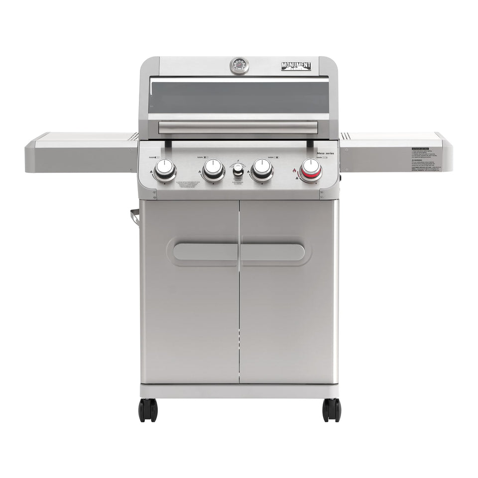 Monument Grills M410MBZ main burners deliver high-heat searing and even cooking
