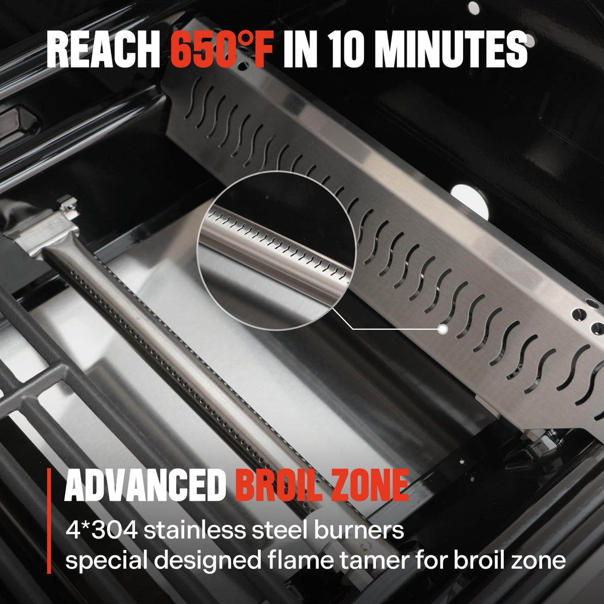 Monument Grills M410MBZ spacious main and warming racks for multitasking