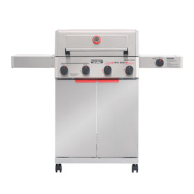 Monument Grills Mesa 4+1 front view shows sturdy stainless build and ample cooking space.