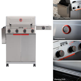 Monument Grills removable grease tray simplifies cleanup after grilling.