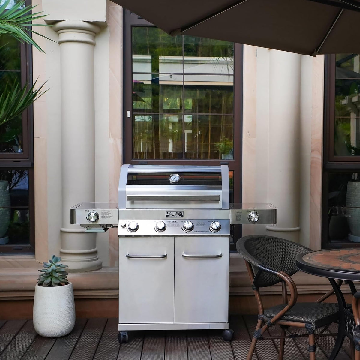 Monument Grills durable stainless steel construction for outdoor longevity