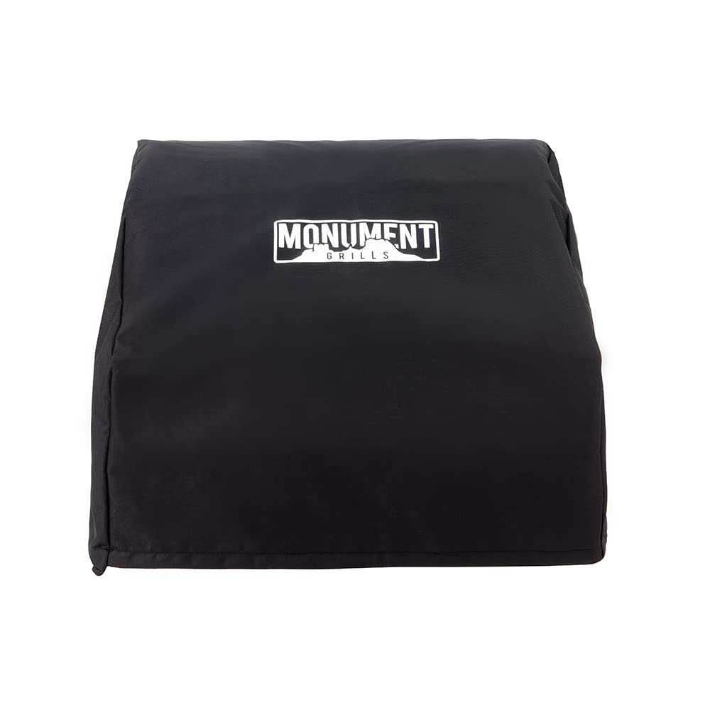 Monument Grills table-top grill cover in front view protects your grill from weather conditions.