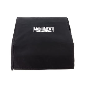 Monument Grills table-top grill cover in front view protects your grill from weather conditions.