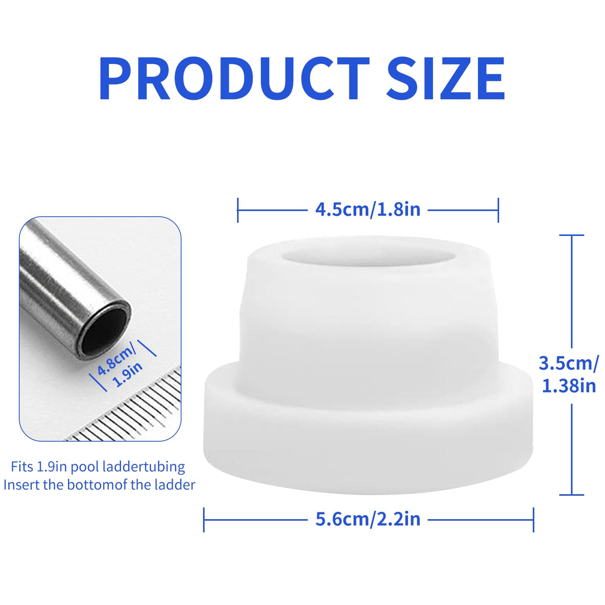 moobee ladder bumpers fit 1.9-inch tubing for a snug secure fit