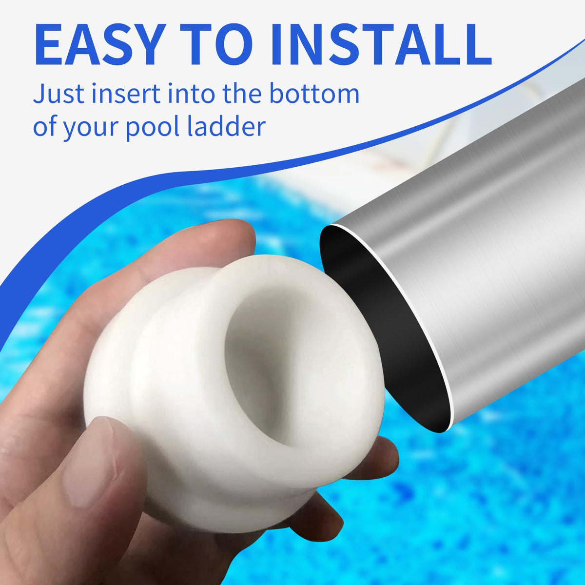 moobee pool ladder bumpers on wall to cushion contact and protect liner