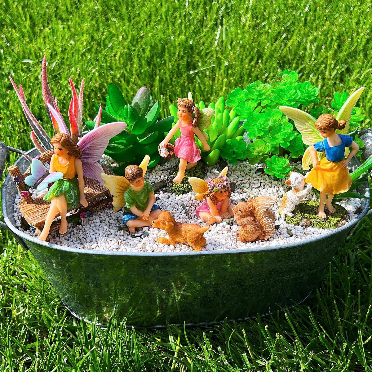 Resin material provides lightweight yet durable decorative accents.