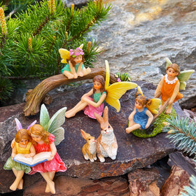 Mood Lab Fairy Garden Figurines indoor display suitable for shelves and tabletops