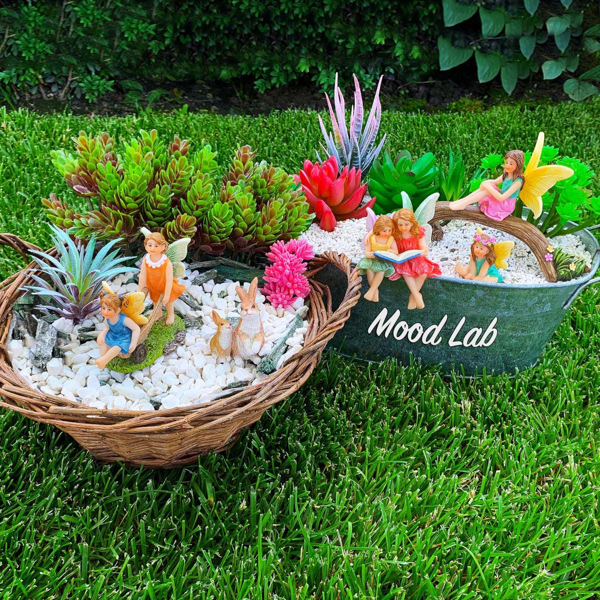 Mood Lab Fairy Garden Figurines outdoor decor for patios, balconies, and terraces