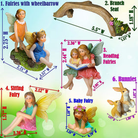 Mood Lab Fairy Garden Figurines resin material ensures durable outdoor decor