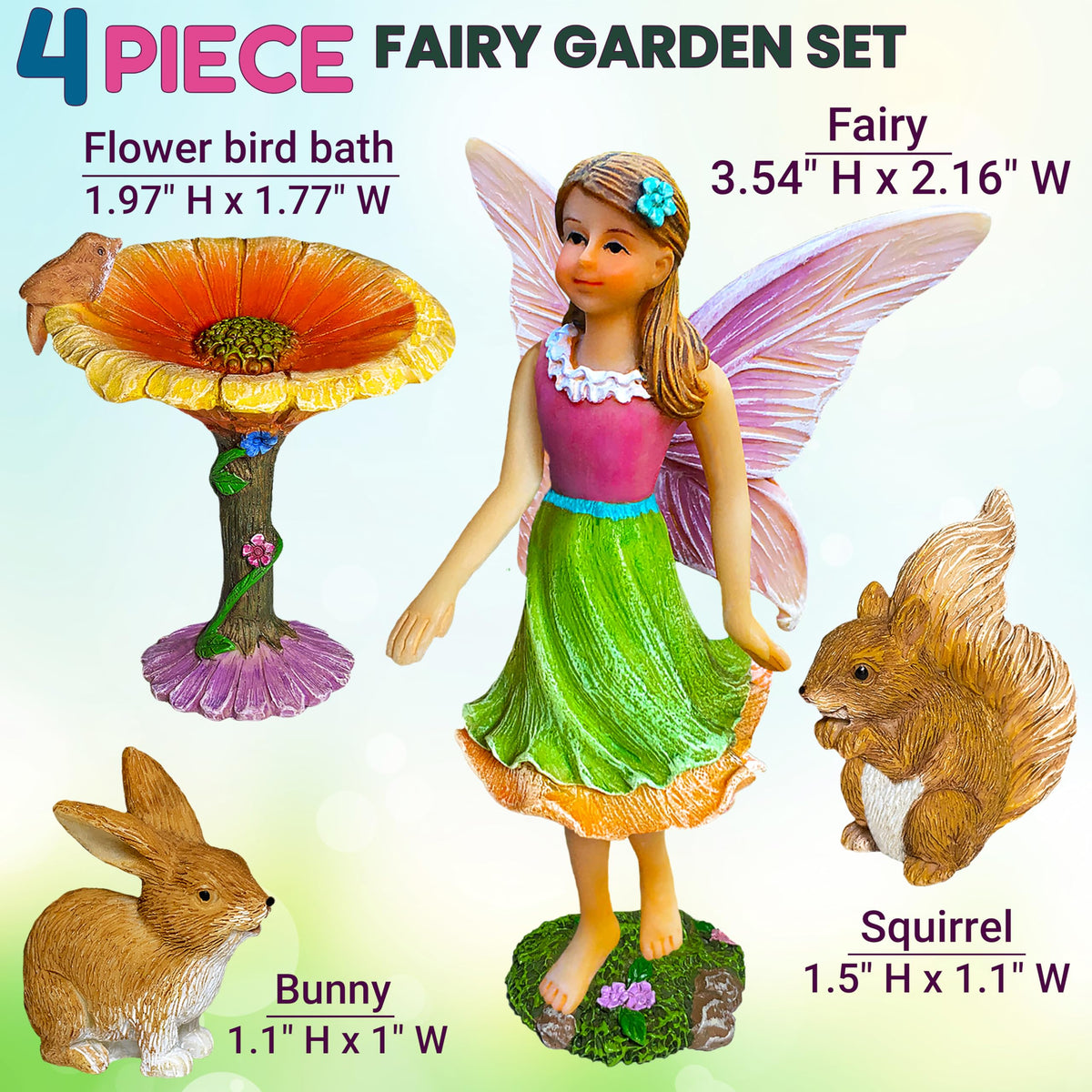 Mood Lab resin fairy garden figurines showcasing material quality