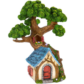 Mood Lab fairy garden tree house 8.5 inches creates a whimsical outdoor focal point