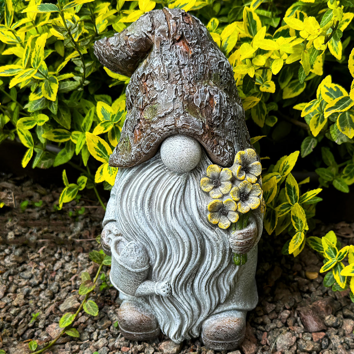 Mood Lab indoor decor gnome adds playful detail indoors.