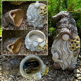 Mood Lab garden gnome size 9.25 inches for placement.