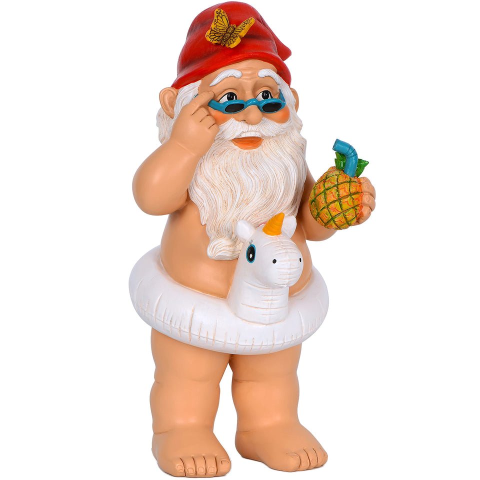 Mood Lab garden gnome with unicorn outdoor decor to brighten your lawn.