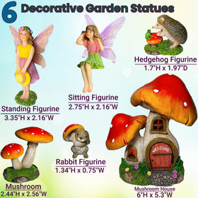 Mood Lab mushroom house set displayed on a patio enhances themed garden displays.