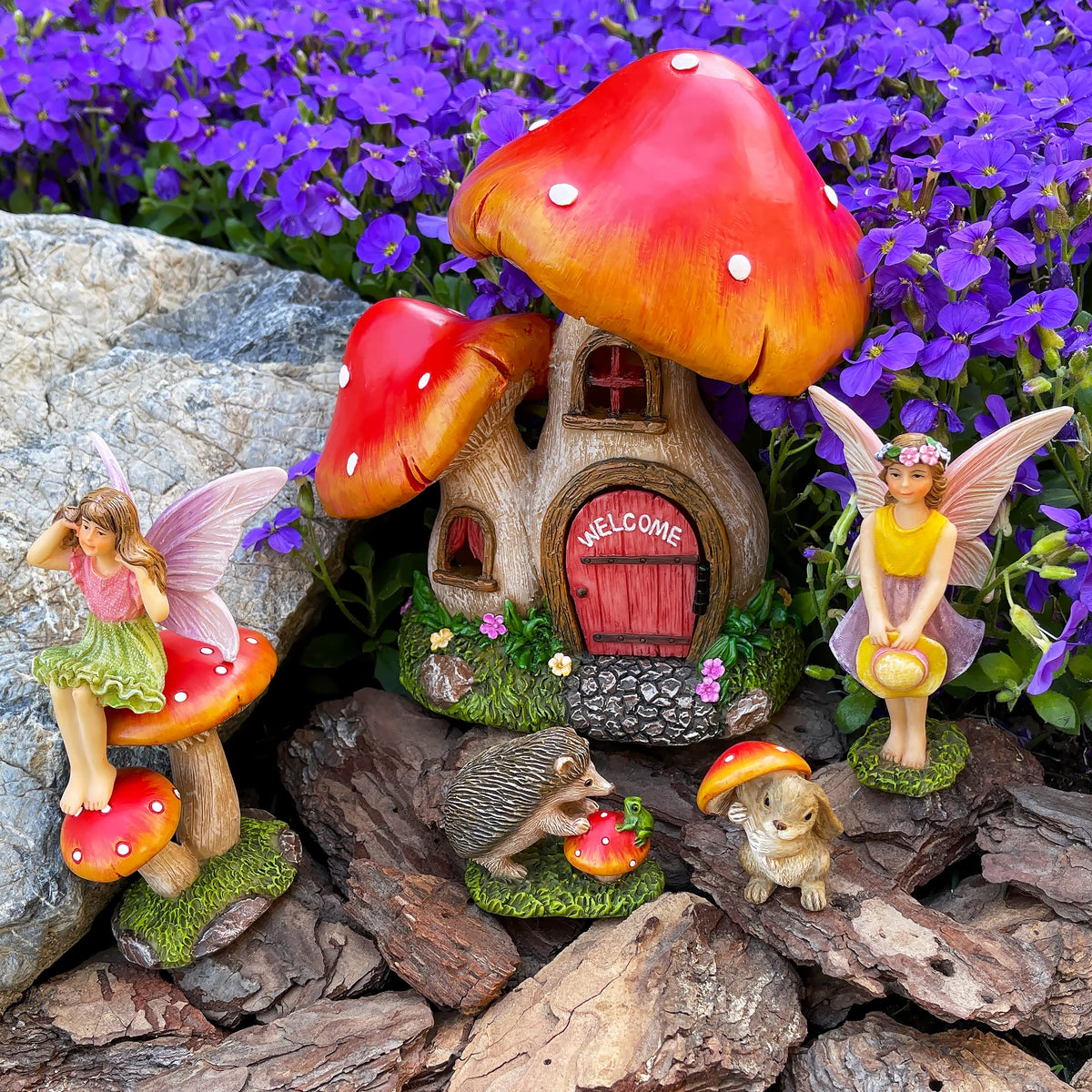 Mood Lab mushroom house set ready to spark story-worthy garden displays.