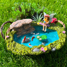 Mood Lab fish pond set figures enhancing garden displays and collections.