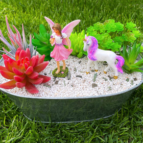 Mood Lab unicorn figurine outdoor decor adds magical focal point to garden