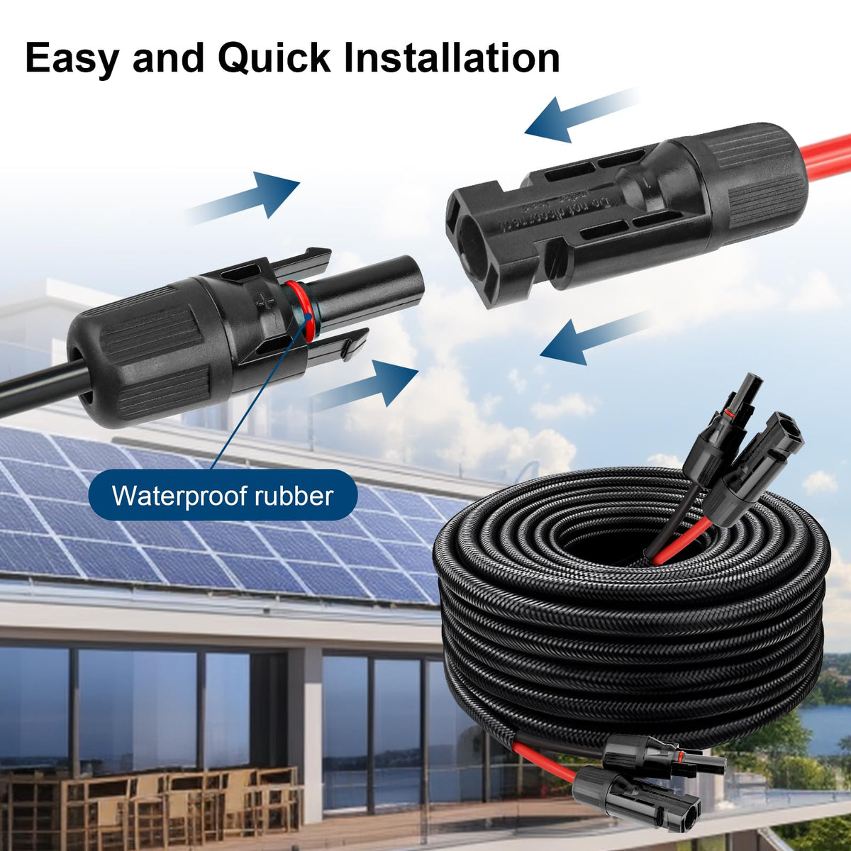 MOOKEERF flexible durable 10 AWG solar wire for easy cutting