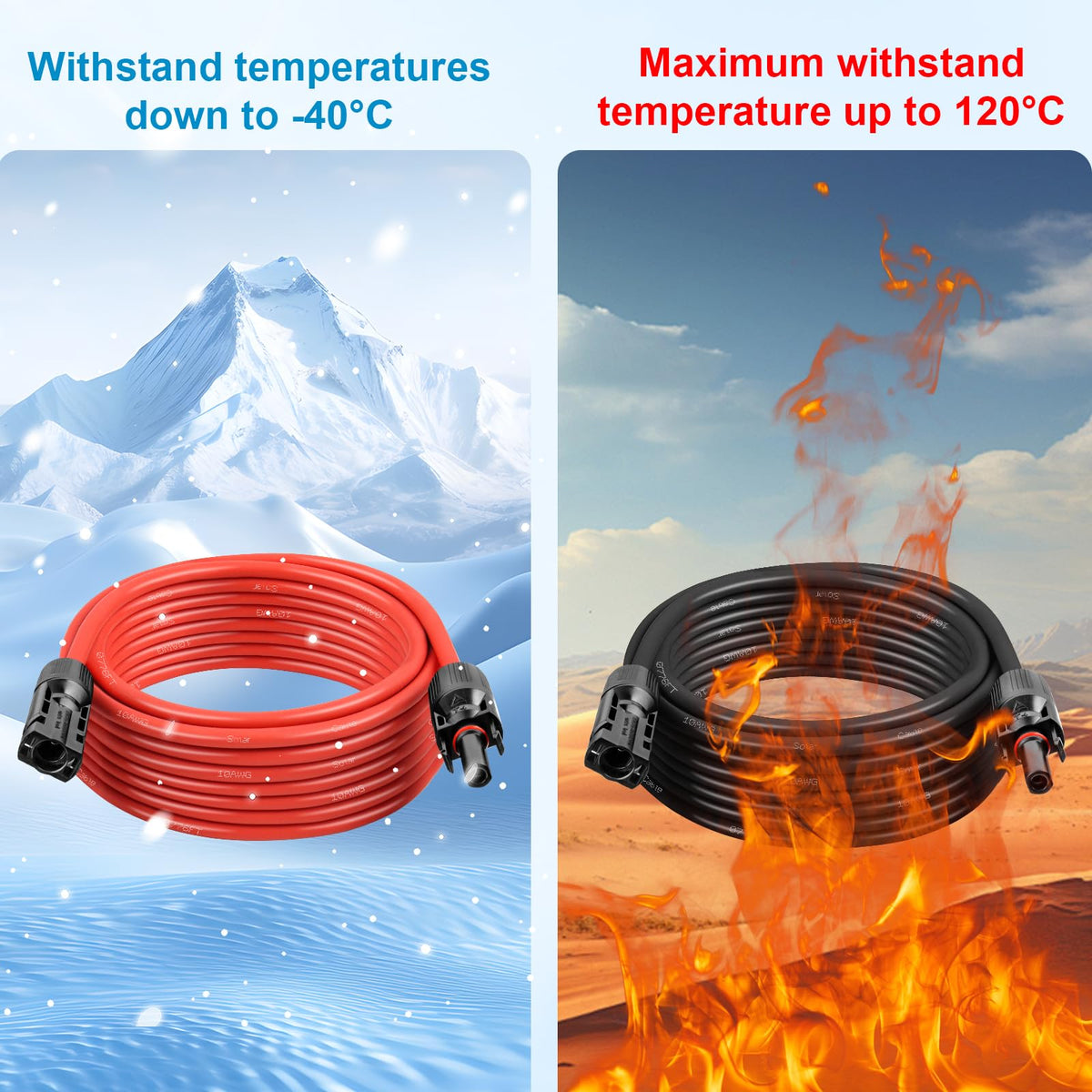 MOOKEERF outdoor solar cable ready for easy DIY installations