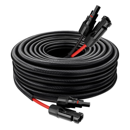 MOOKEERF solar extension cable 10AWG 15ft with sturdy conductors for reliable power transfer.