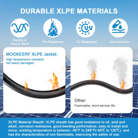 MOOKEERF standard solar connectors ready for quick connections