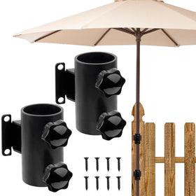 MOOKEERF Umbrella Deck Mount clamps securely to a rail for steady shade.