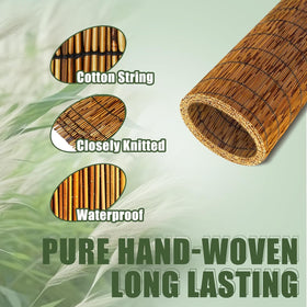 MOOKNAT 4ft high bamboo fence adds balcony privacy.