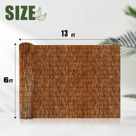 MOOKNAT bamboo privacy screen provides shaded, private deck spaces.