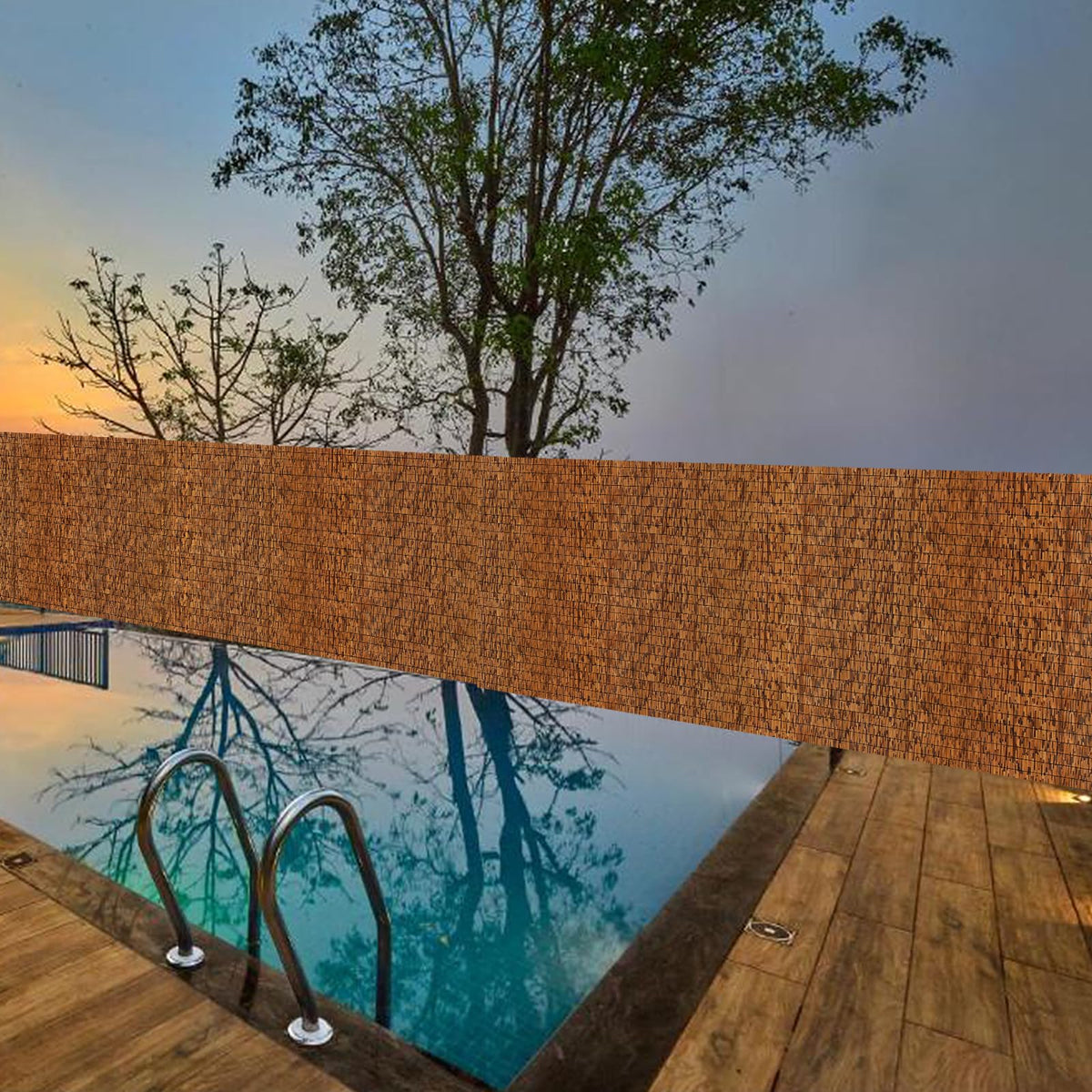 MOOKNAT natural material complements outdoor restaurant and hotel settings.