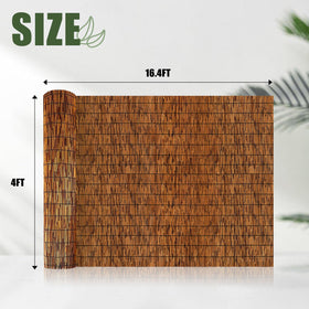 MOOKNAT natural brown reed fence enhances backyard privacy.