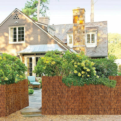 MOOKNAT reed bamboo screen fencing: easy installation for instant privacy.