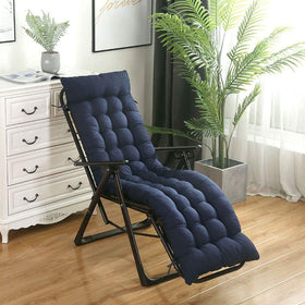 Moonase outdoor chaise lounger cushion showing six fixing loop bands for stability.