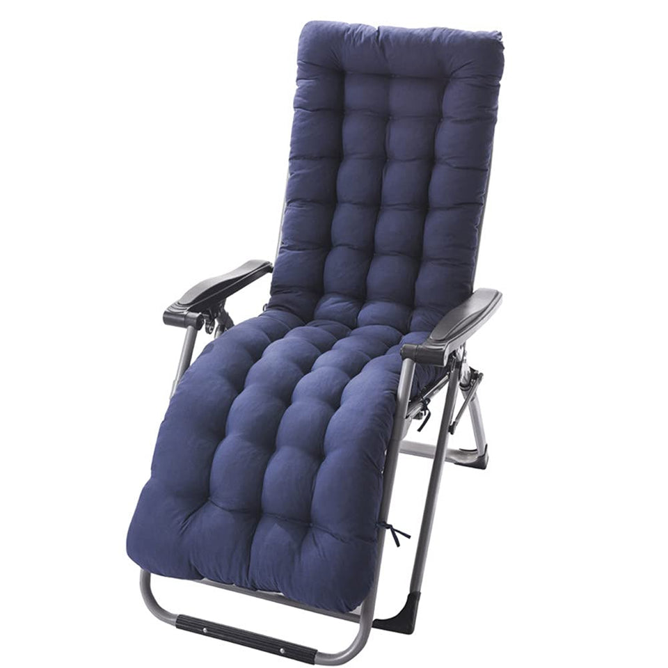 Moonase patio chaise lounger cushion, 61-inch, secure ties for outdoor furniture.
