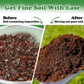 Moonateen sifter uses durable galvanized iron mesh for outdoor garden tasks.
