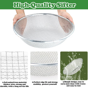 Moonateen sifter features an integrated bottom screen to prevent detachment during use.
