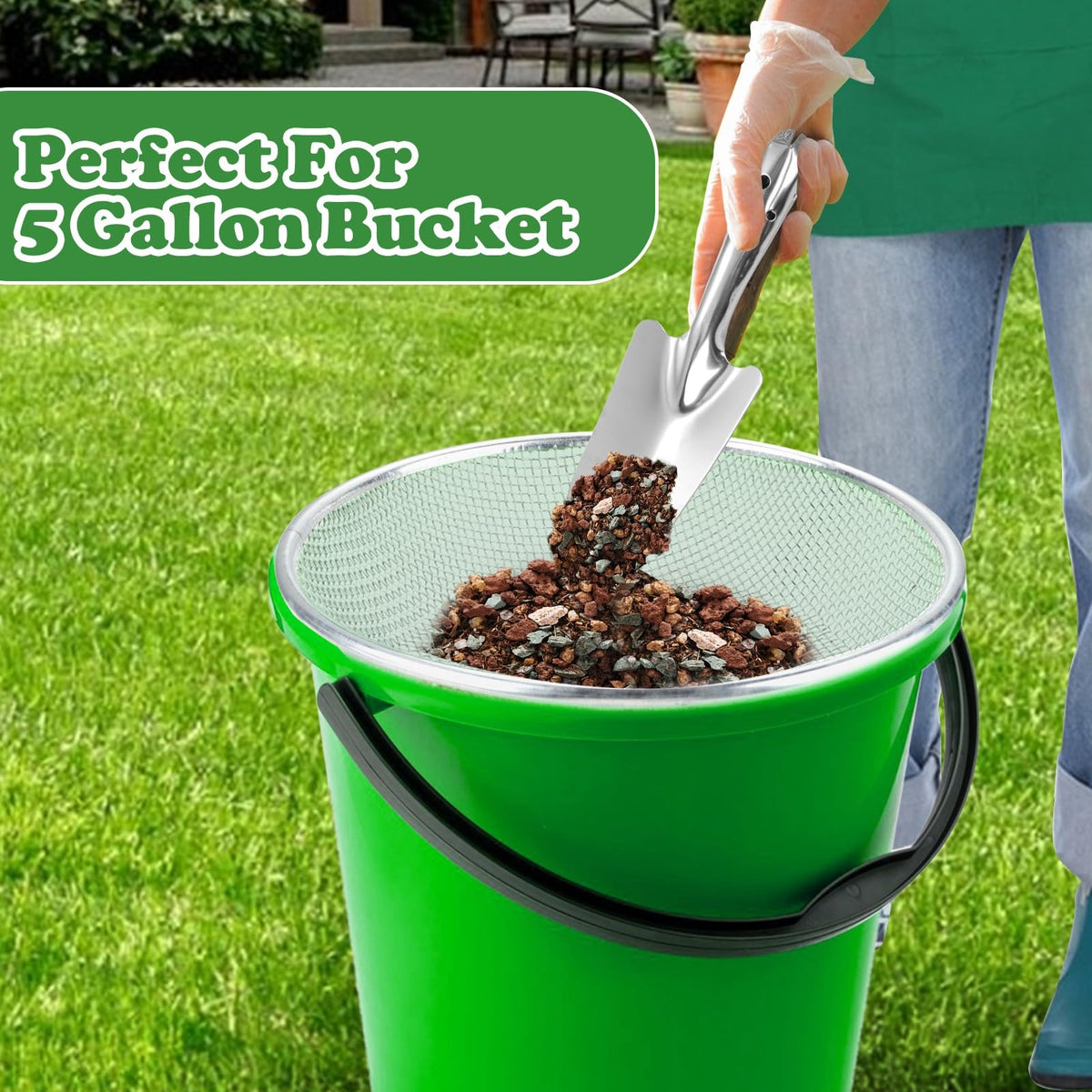 Moonateen sifter outer frame adds safety and a clean, sturdy look.