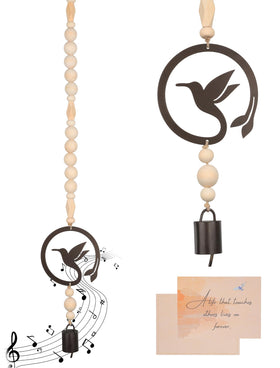 Mooncraftlogy hummingbird wind chime design enhances memory space with graceful movement