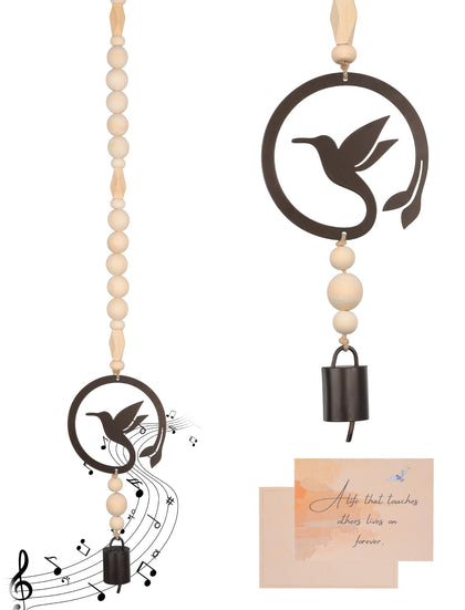 Mooncraftlogy hummingbird wind chime design enhances memory space with graceful movement