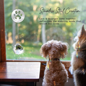Mooncraftlogy paw-print disc adds a personal memorial touch.