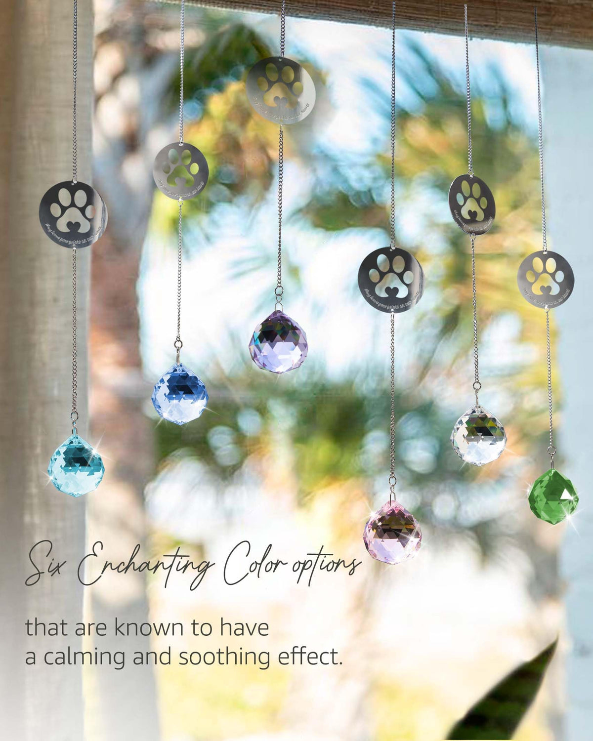 Mooncraftlogy rainbow light display in direct sun brightens space.