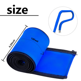 Moonoom neoprene pool handrail cover close-up showing soft comfort and durable material.